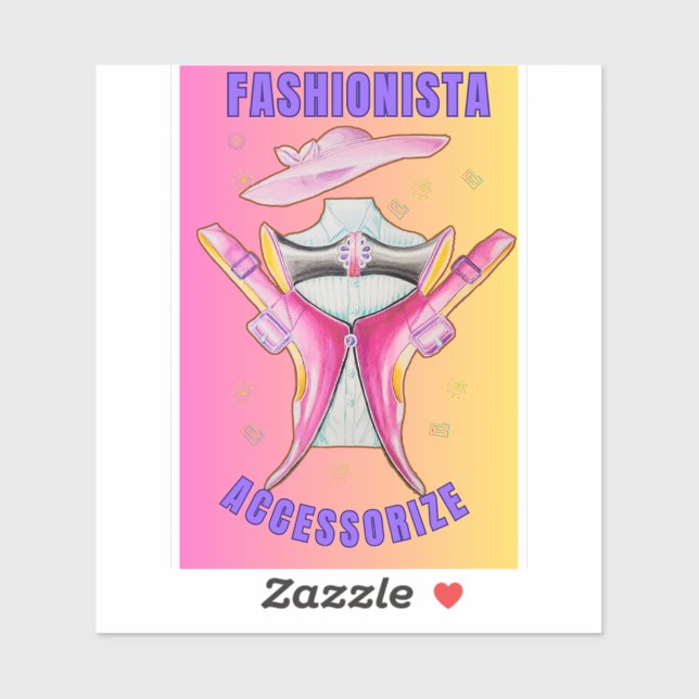 Fashion accessories women's sticker  (Feuille)