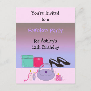 Fashion Anniversaire Invitation de fête