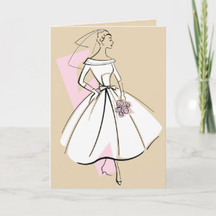 Fashion Bride Neutral beige carte de voeux