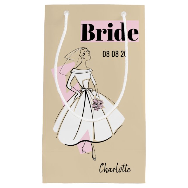 Fashion Bride Neutral Bride sac cadeau mariée peti (Devant)