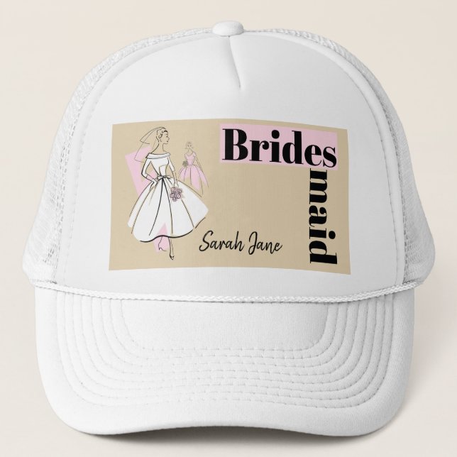 Fashion Bride Neutral Group Bridesmaid casquette (Devant)