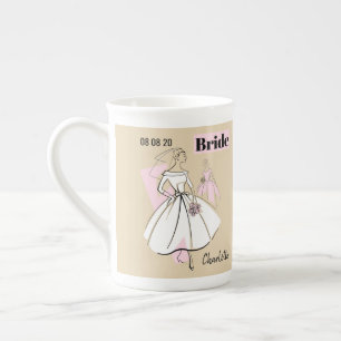 Fashion Bride Neutral Mariée Nom de la mug os chin