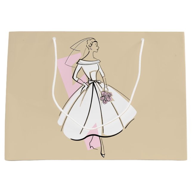 Fashion Bride Neutral sac cadeau grand (Devant)