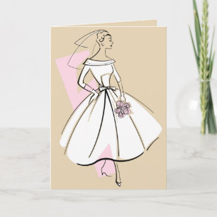 Fashion Bride Neutral Texte beige carte de voeux