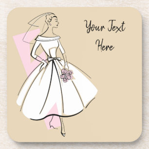 Fashion Bride Neutral Texte dessous de verre liège