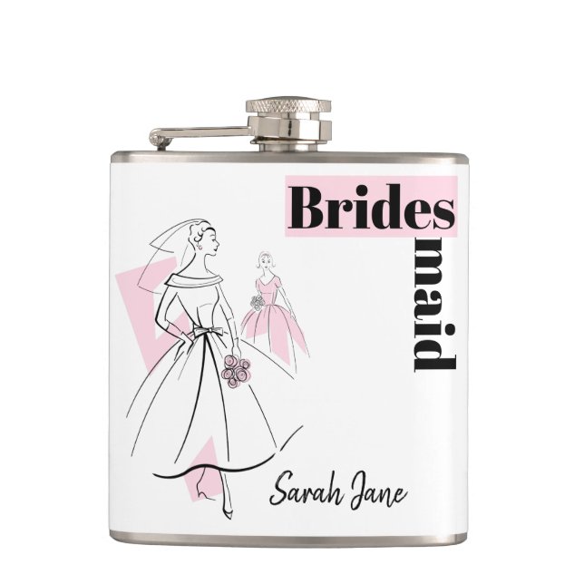 Fashion Bride Pink Bridesmaid Nom flacon (Devant)