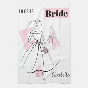 Fashion Bride Pink Group Bride serviette de cuisin