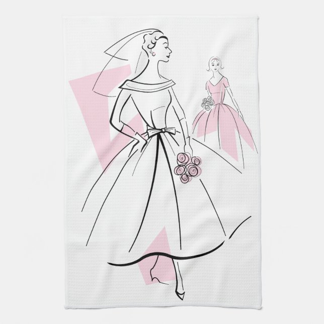 Fashion Bride Pink Group serviette de cuisine (Vertical)