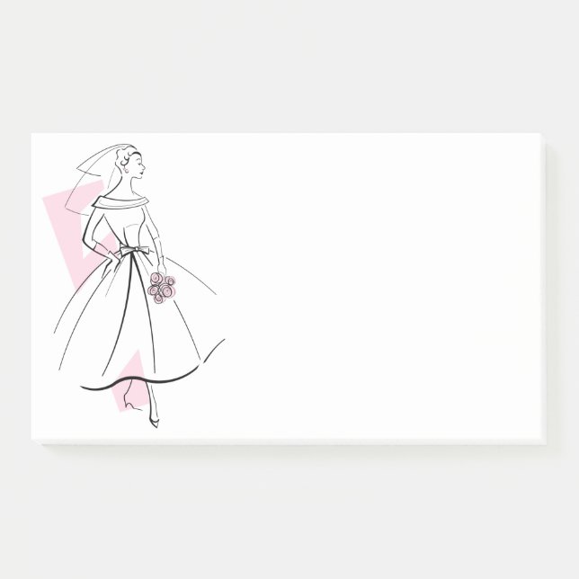 Fashion Bride Pink post-it notes (Devant)
