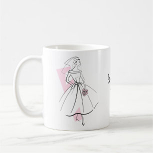 Fashion Bride Pink Text mug