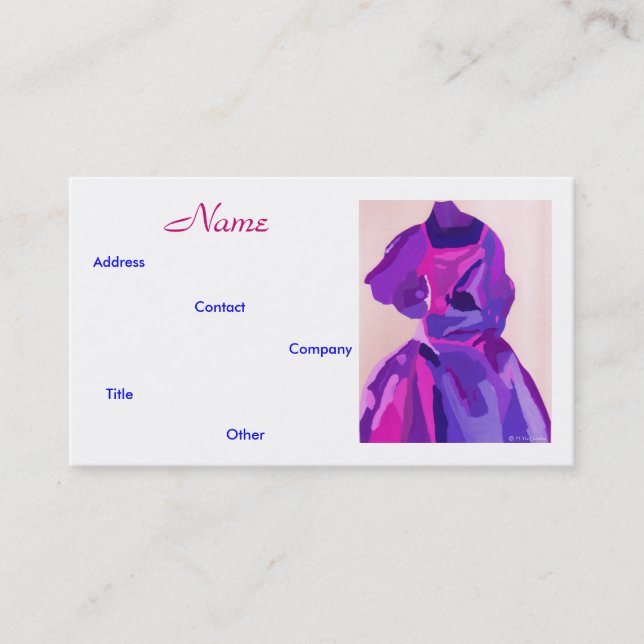 Fashion Designer I Carte de visite (Devant)