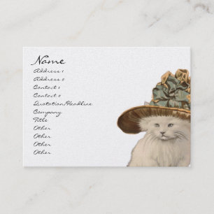 Fashion Diva Vintage Kitty Chat Cartes de visite