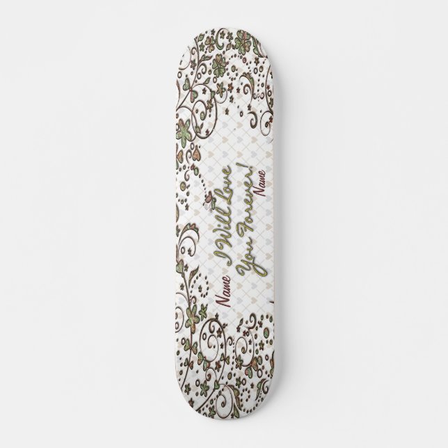 Fashion Floral 11 Skateboard (Devant)