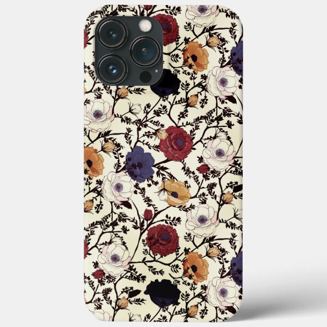 Fashion Floral Coque-Mate coque iphone (Verso)