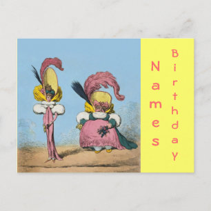 Fashion Funny ~ Carte postale / Invitations 4.25 x