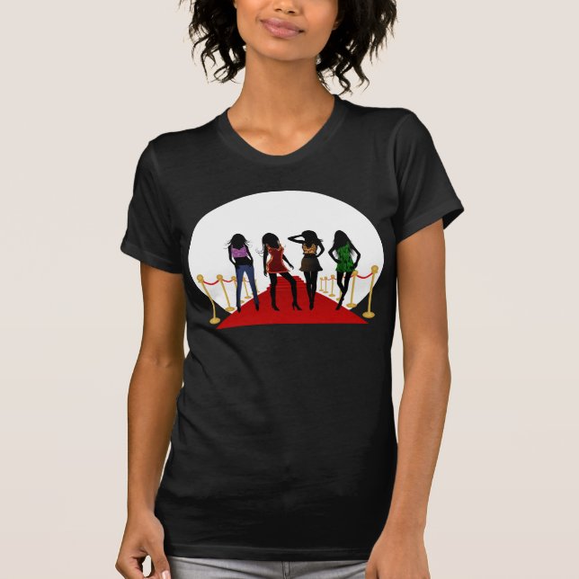 Fashion Girls Models sur tapis rouge T-shirt femme (Devant)