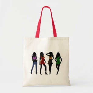Fashion Girls Silhouette Sacs fourre-tout budgéta