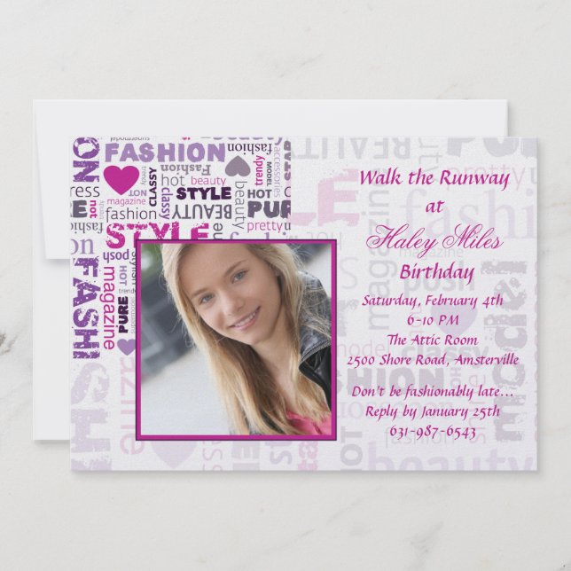 Fashion 'n Style Photo Invitation (Devant)