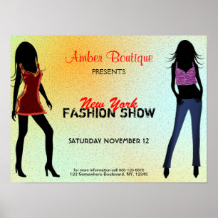 Fashion Show Boutique Promotionnels Custom Poster