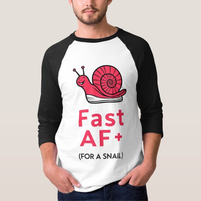 "Fast AF : T-shirt Basket-porteur d'escargot" (Devant)
