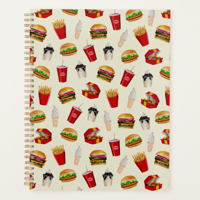 Fast Food Burgers, Fries, Sundaes (Devant)