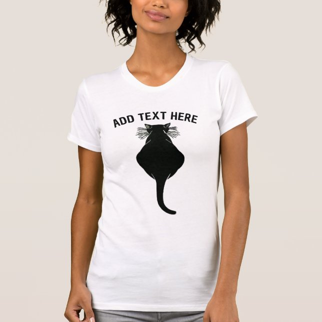 Fat Black Cat Back, modifier le texte T-shirt (Devant)