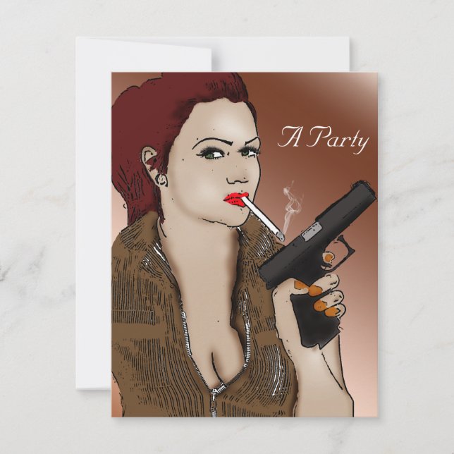 Fatale féminine - Fumer et armes à feu (Devant)