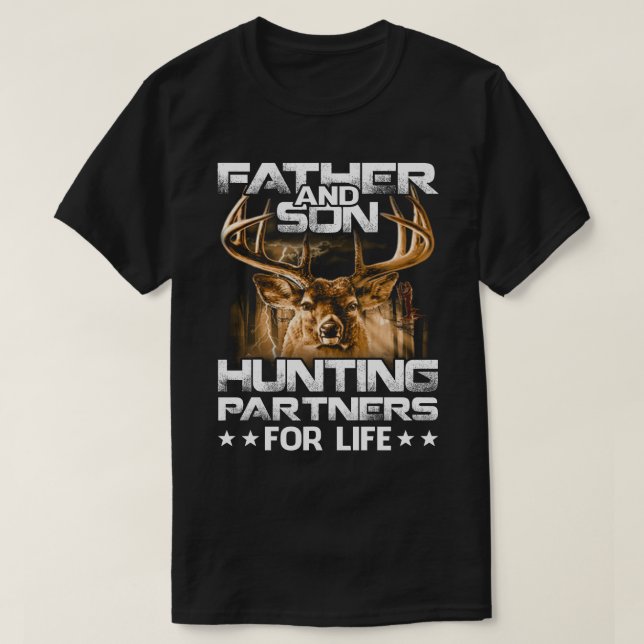 Father and Son Hunting Partners For Life T-shirt (Design devant)