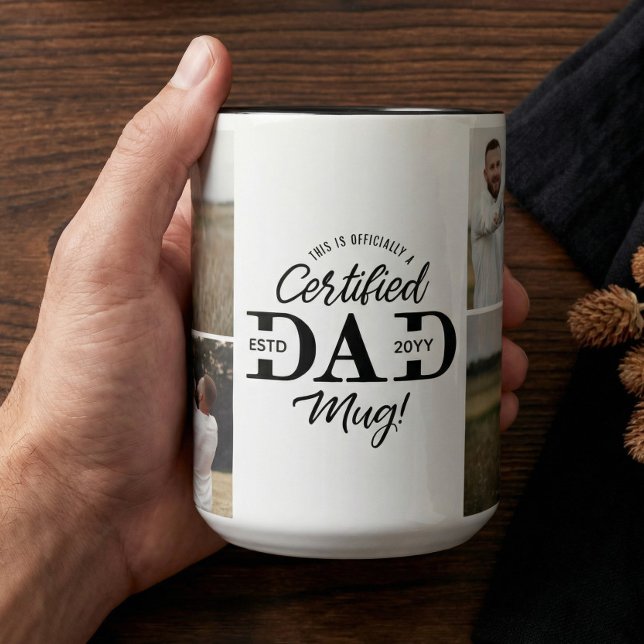 Father’s Day Certified Dad Mug Dad Photo Collage (Father’s Day Certified Dad Mug Dad Photo Collage)
