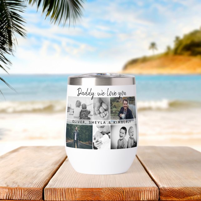 Father with Kids and Family Dad Photo Collage (Plage (pivotée))