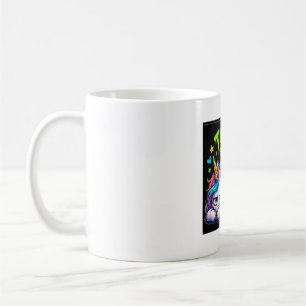 Fatigué Mais Toujours Fabuleux - Mug Licorne Néon