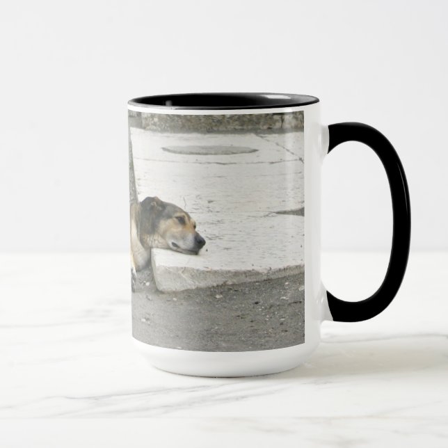 Fatired Dog mug - choisir style et couleur (Droite)