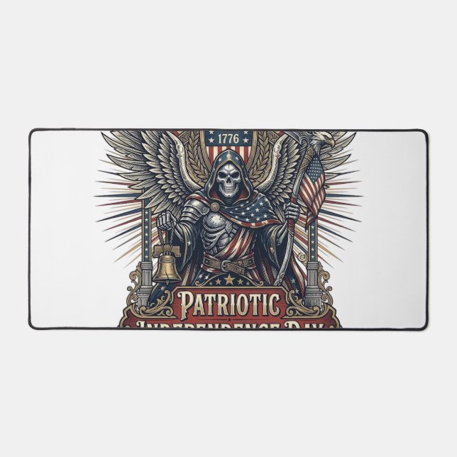Faucheuse Chrome Patriotique Squelette & Re (Recto)