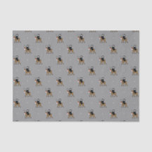 Faucheuse sur un papier de soie de soie de renne