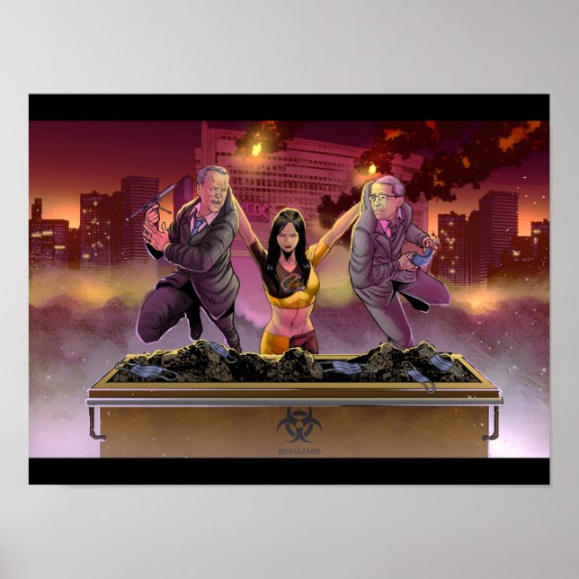 Fauci and Biden Bin Poster (Devant)