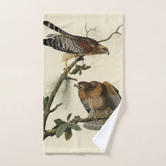 Faucon à épaulettes - Audubon's Birds of America (Serviette à main)