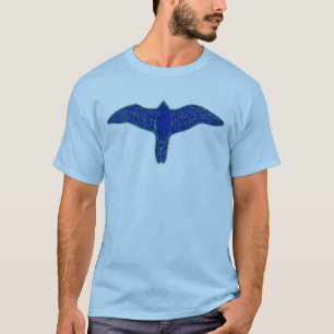 Faucon bleu sur le T-shirt des hommes