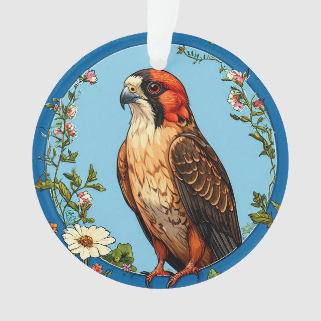 Faucon crécerelle aux pattes rouges coloré (devant)