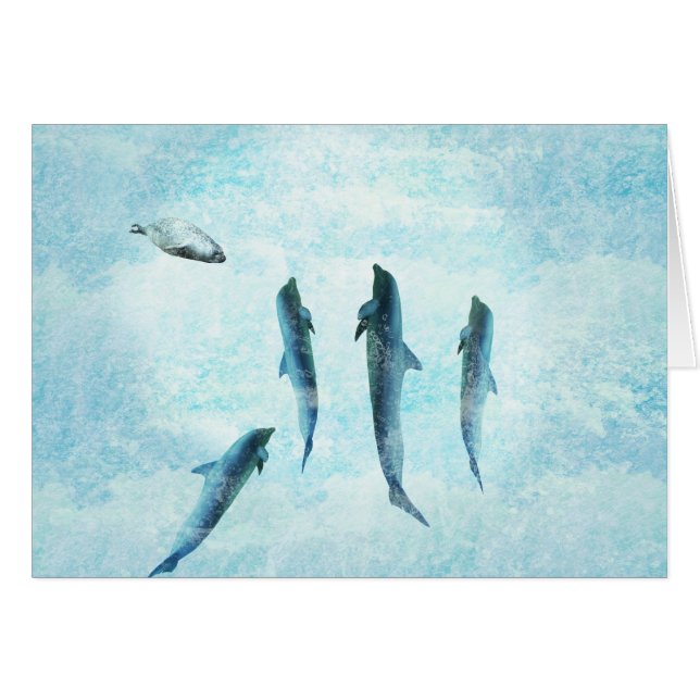 faune aquatique, dauphins dansants (Devant horizontal)