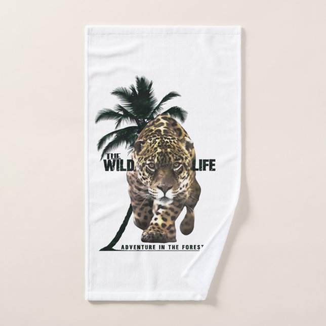 Faune, aventures dans la forêt T-Shirt Button (Serviette à main)