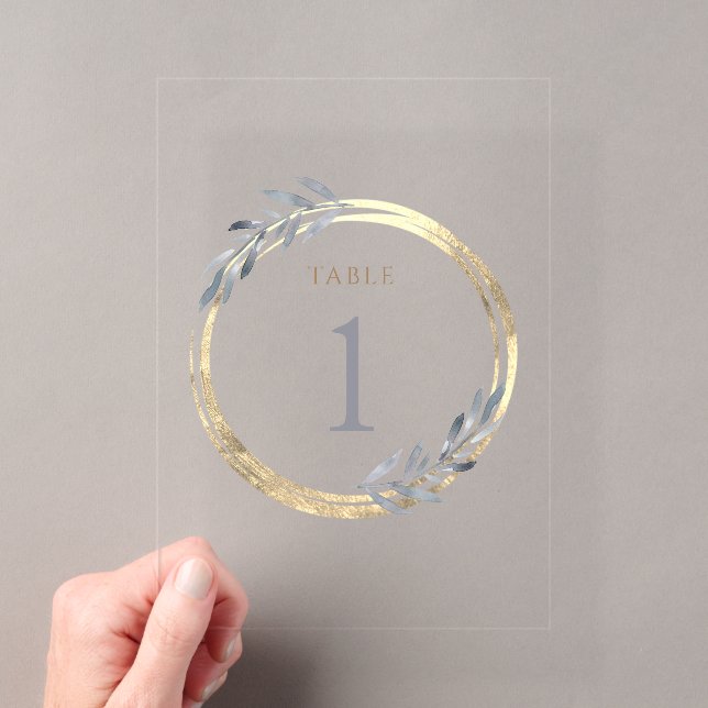 fausse feuille métallique et numéro de table bleu  (In situ (ordinateur de poche))