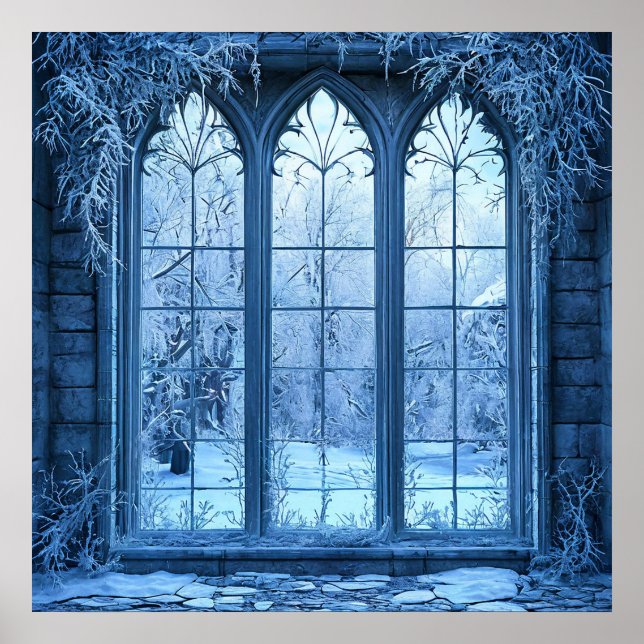 Fausse neige d'hiver Décoration de maison Illusion (Devant)