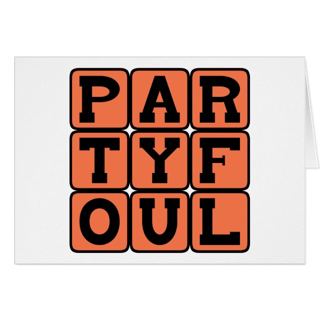 Faute de fête, faux pas social (Devant horizontal)
