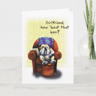 Fauteuil Bulldog - Drôle carte d'anniversaire