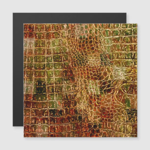 Faux Alligator Peau animale Cuir rouge Brown