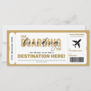 Faux billet de carte d'embarquement pour un cadeau