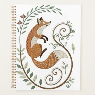 Faux Broderie Fox - Spiral Bound Journal