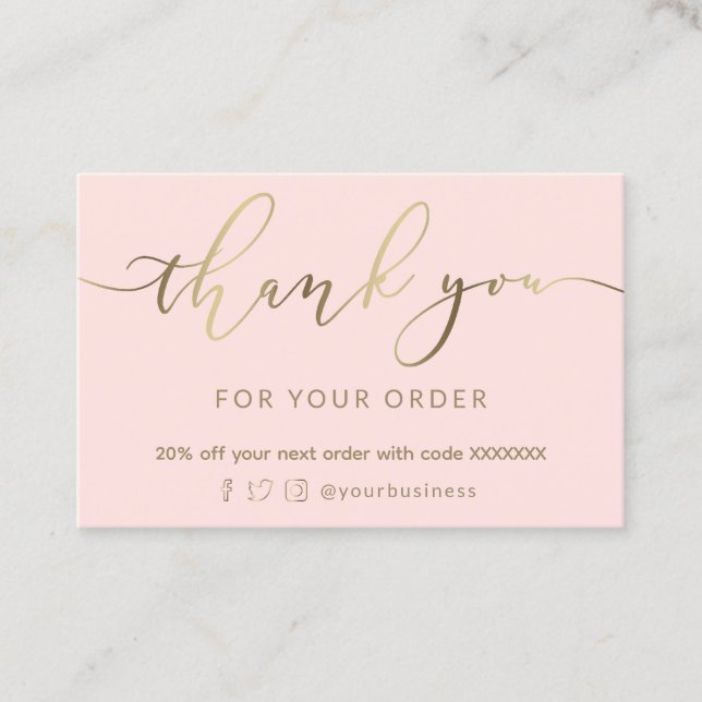 faux carte de remerciements (Devant)