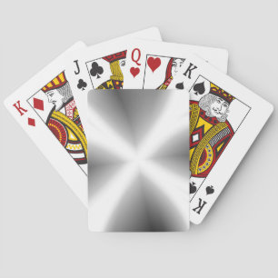 Faux Cartes de Jeu Métalliques Argent