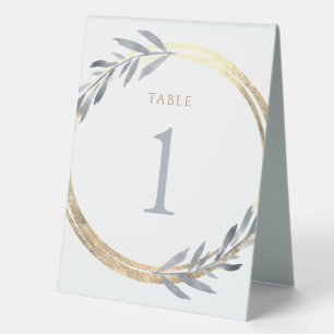 faux cercle de table en feuille d'or numéro signe